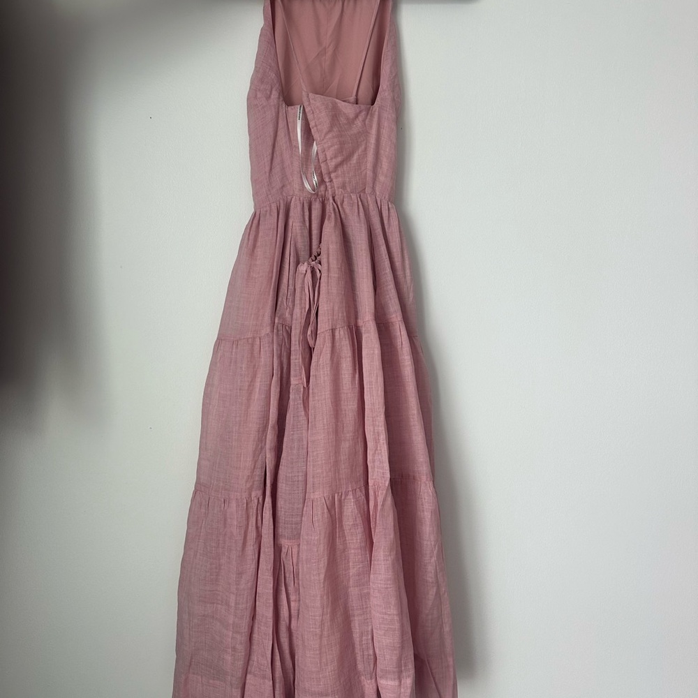 Elegant Pink Strappy Dress - Picture 5 of 6